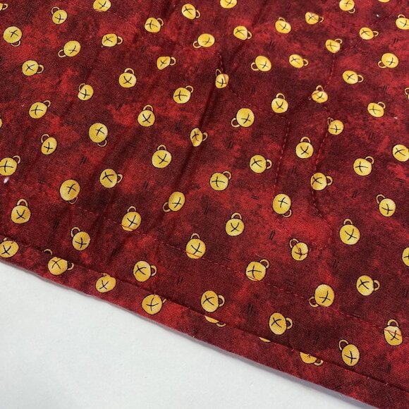 Oversize Christmas Quilted Placemats Set Of 4 Santa & Reindeer Design - Picture 4 of 6